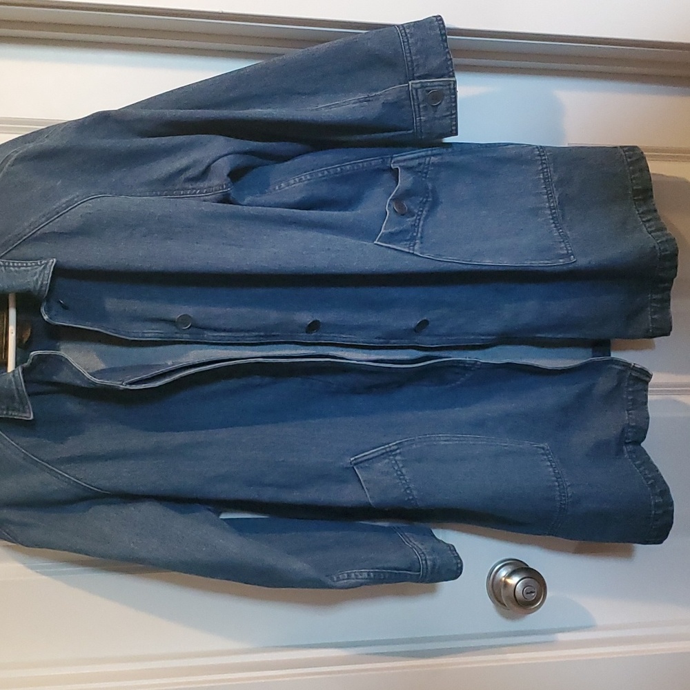 Vintage Eddie Bauer denim chore coat barn jacket large - Picture 2 of 7